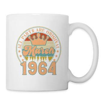 March 1964. March 1964 Birthday Gift. March. - Mug - white - Right
