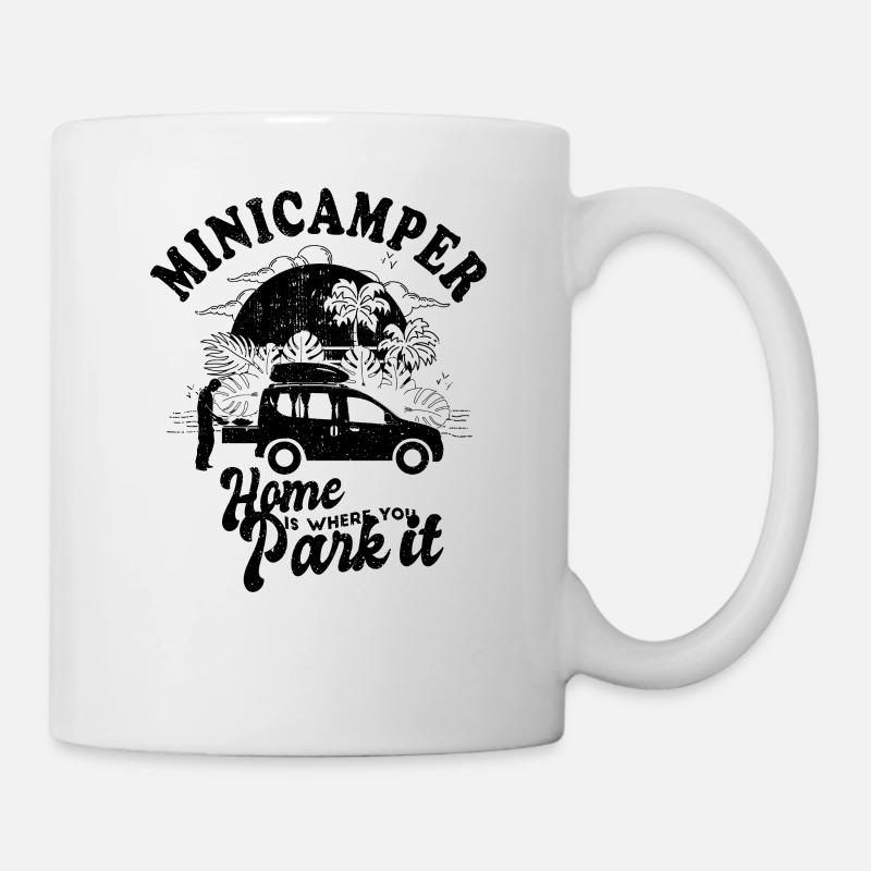 Minicamper Sprüche Camping-Camper Microcamper - Tasse - Weiß