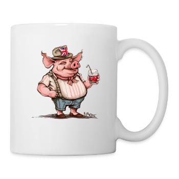Vacances en Grande-Bretagne, Royaume-Uni Barry63 Cochon - Mug blanc - blanc - Droite