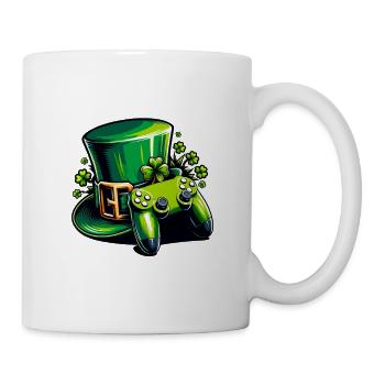 Irish I Was Gaming St Patricks Day Video Gamer - Mug - white - Right