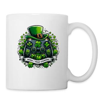 Irish I Was Gaming St Patricks Day Video Gamer - Mug - white - Right