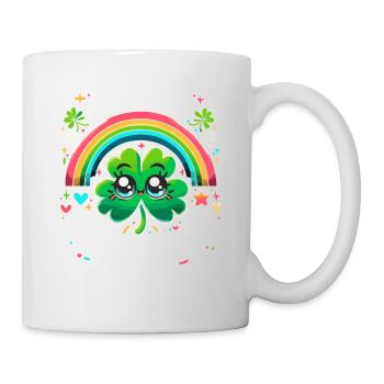 Little Miss Shenanigans Kleeblatt St. Patricks Tag - Tasse - Weiß - Rechts