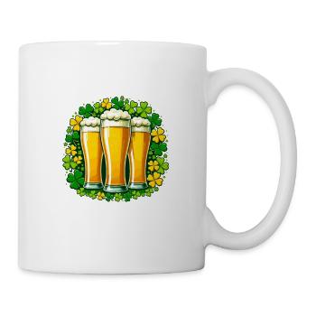Halt die Klappe, Leber, du bist in Ordnung Irischer St. Patricks Day - Tasse - Weiß - Rechts
