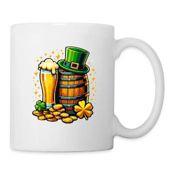 Shamrock irlandais St Patricks Boire de la bière - Mug blanc - blanc - Droite