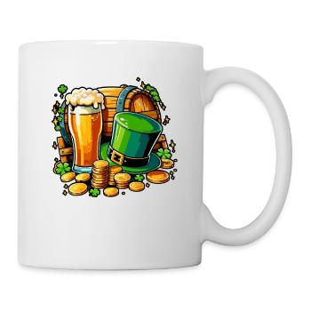 Shamrock irlandais St Patricks Boire de la bière - Mug blanc - blanc - Droite