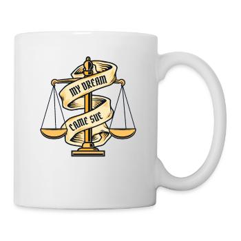 Mon rêve est devenu réalité Étudiants universitaires de la faculté de droit - Mug blanc - blanc - Droite