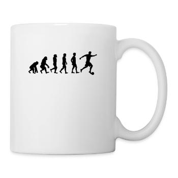 Football Evolution T-shirt footballeur cadeau - Mug blanc - blanc - Droite