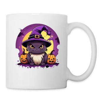 Costume d'Halloween pour chat méchant Chat kawaii - Mug blanc - blanc - Droite