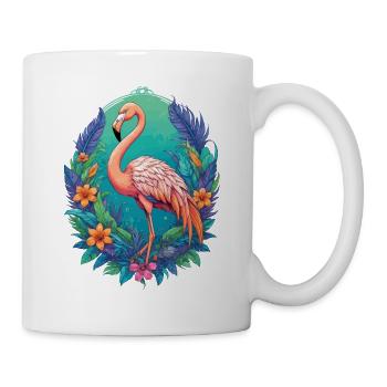 Aesthetic Flamingo Spiritual Mandala Design - Mug - white - Right