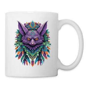 Bat Dream Catcher Mandala Design - Mug - white - Right