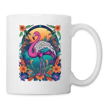 Africa Flamingo Spiritual Mandala Design - Mug - white - Right