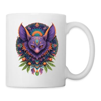 Bat Spiritual Mandala Design - Mug - white - Right