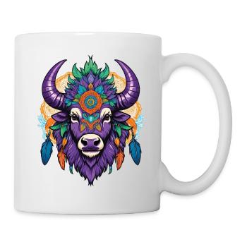 Stier Mandala Traumfänger Aesthetic Design - Tasse - Weiß - Rechts