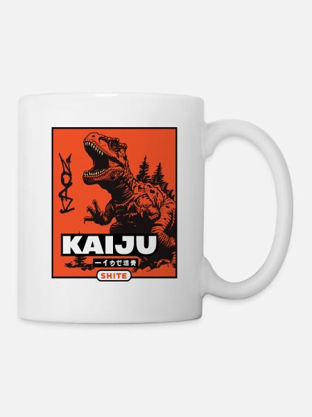 Kaiju Kacke, Dinosaurier-Dino - Tasse - Weiß