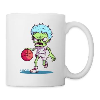 Joueur de basket-ball zombie aux couleurs de bonbons drôles - Mug blanc - blanc - Droite