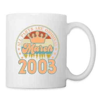 Mars 2003. Cadeau d’anniversaire mars 2003. March. - Mug blanc - blanc - Droite