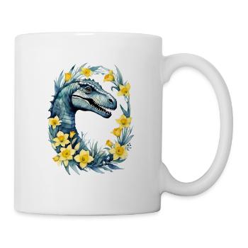 Trex Dinosaur Daffodils - Mug - white - Right