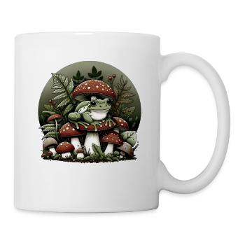 Amateur de champignons grenouilles Cottagecore esthétique - Mug blanc - blanc - Droite