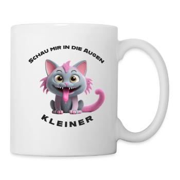 Regarde-moi dans les yeux petit monstre félin - Mug blanc - blanc - Droite