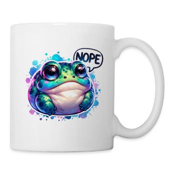 Frosch Liebhaber, Bunter Frosch, Süße Kröte - Tasse - Weiß - Rechts