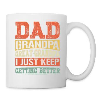 Papa grand-père arrière-grand-père cadeaux pour les grands-parents - Mug blanc - blanc - Droite