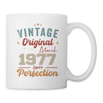 Mars 1977 Vintage Born Vintage Anniversaire - Mug blanc - blanc - Droite