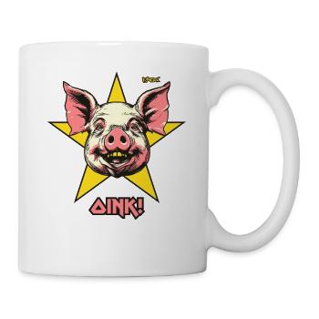 the rocking star pig, oink and grunt - Mug - white - Right
