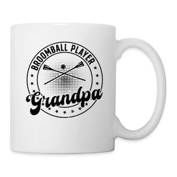 Grand-père joueur de ballon-balai - Mug blanc - blanc - Droite