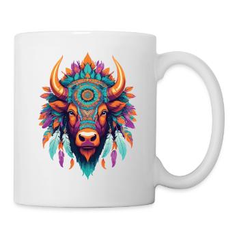 Taurus Mandala Design with Spiritual Elements - Mug - white - Right