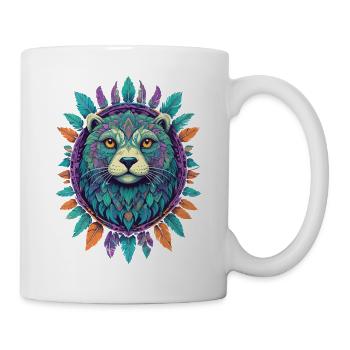 Sceau spirituel Mandala avec attrape-rêves - Mug blanc - blanc - Droite
