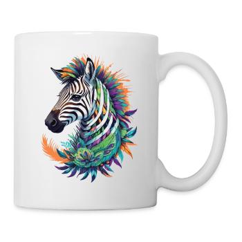 Zebra Spiritual Mandala Dream Catcher Design - Mug - white - Right