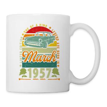 März 1957, März 1957, März 1957. - Tasse - Weiß - Rechts
