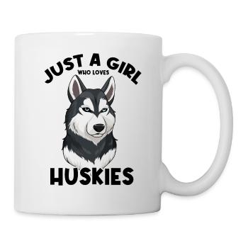 Nur ein Mädchen, das Huskys liebt - Tasse - Weiß - Rechts