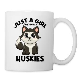 Nur ein Mädchen, das Huskys liebt - Tasse - Weiß - Rechts