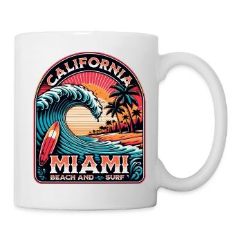 Miami Beach and Surf - Tasse - Weiß - Rechts