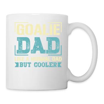 Goalie Dad Like a Regular Dad Ice Hockey Gifts - Tasse - Weiß - Rechts