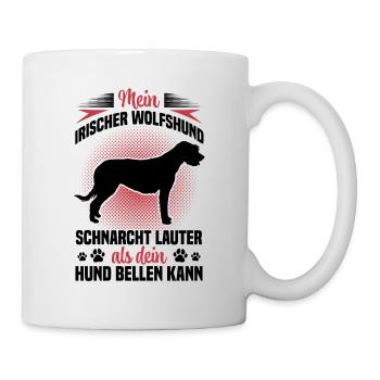 Irish Wolfhound Snores Noisy Greyhound - Mug - white - Right