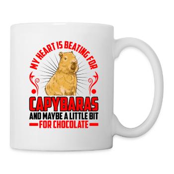 Battements de cœur pour Capybara Capybara d’Amérique du Sud - Mug blanc - blanc - Droite