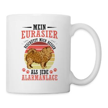 Eurasian protects me Eurasian Spitz - Mug - white - Right