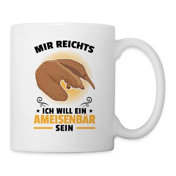 Veut être un fourmilier - Mug blanc - blanc - Droite