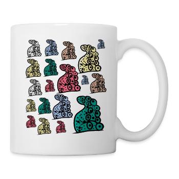 Meeresfan - Oktopus bunt - Tentakel - Packung - Tasse - Weiß - Rechts