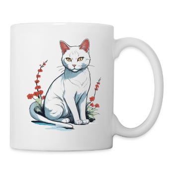 Hauskatzen Besitzer Niedliche Katze Katzen Dame - Tasse - Weiß - Rechts