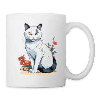 Hauskatzen Besitzer Niedliche Katze Katzen Dame - Tasse - Weiß - Rechts