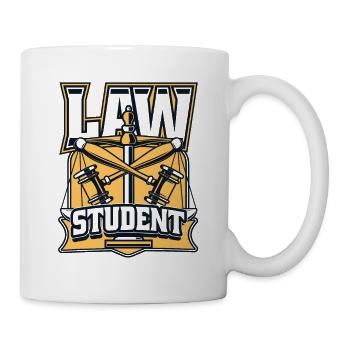 Faculté de droit, Université, Études juridiques, Étudiants en droit - Mug blanc - blanc - Droite