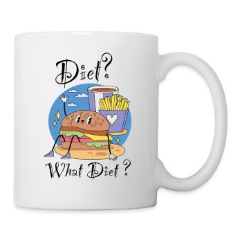 Régime Alimentaire Quel Diet Burger Pizza Frites Nourriture Hamburger - Mug blanc - blanc - Droite