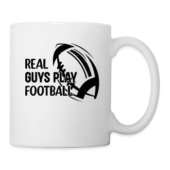 American Football Player - Real guys play Football - Tasse - Weiß - Rechts