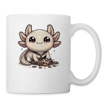 Kawaii Steampunk Axolotl Fantasy Axolotl Lover - Mug - white - Right
