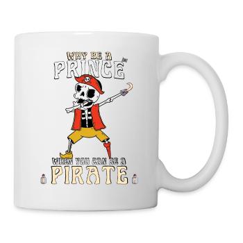 Pourquoi être un prince quand on peut être un pirate - Mug blanc - blanc - Droite