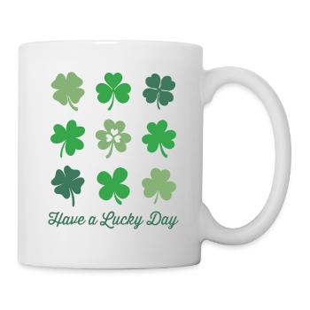 Bonne journée de chance - Mug blanc - blanc - Droite