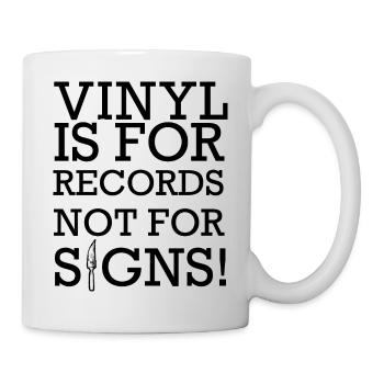Le vinyle n’est ni un disque, ni un signe ! - Mug blanc - blanc - Droite